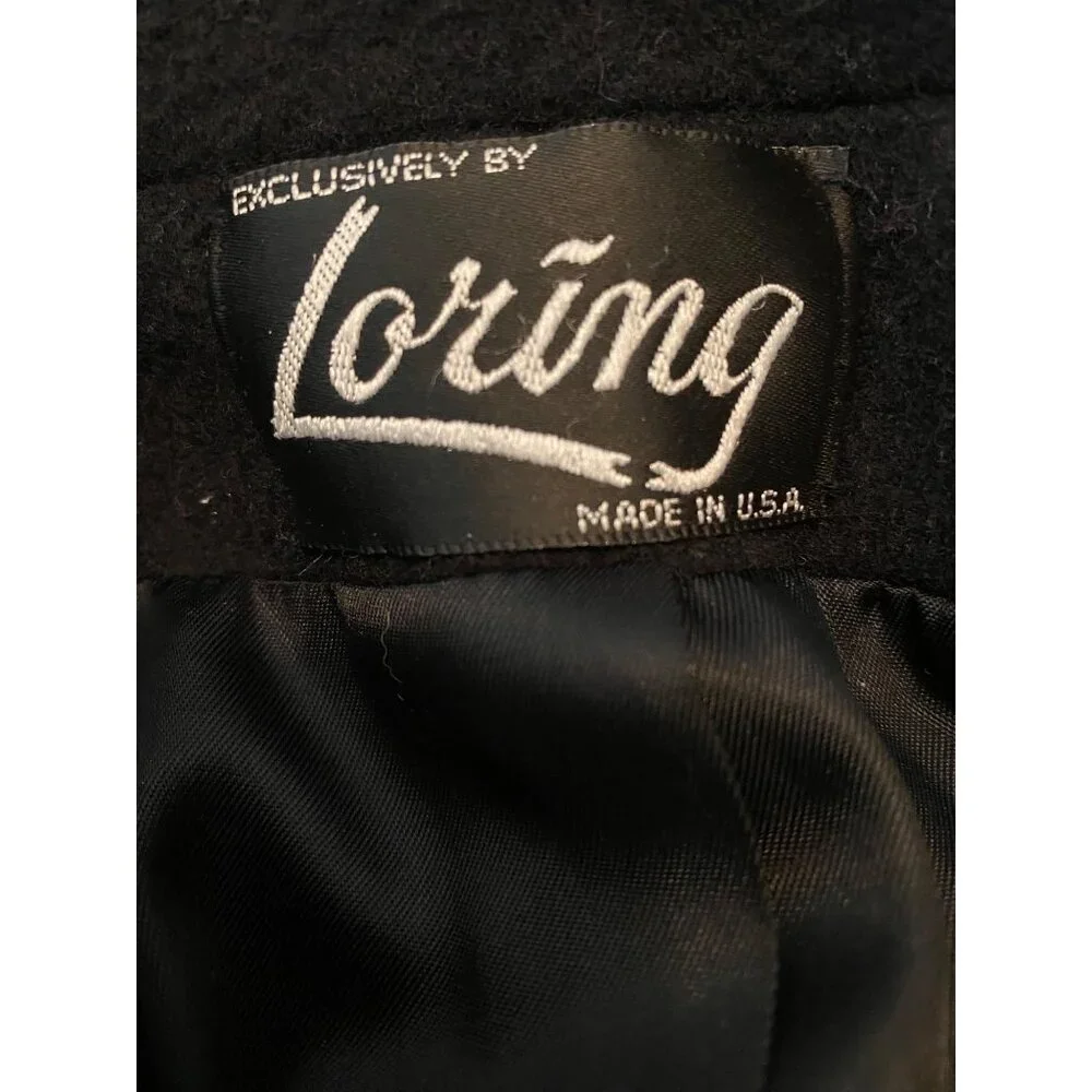 Loring Black Wool Long Full Length Princess Frock Coat 100% Pure Wool USA - Picture 4 of 12